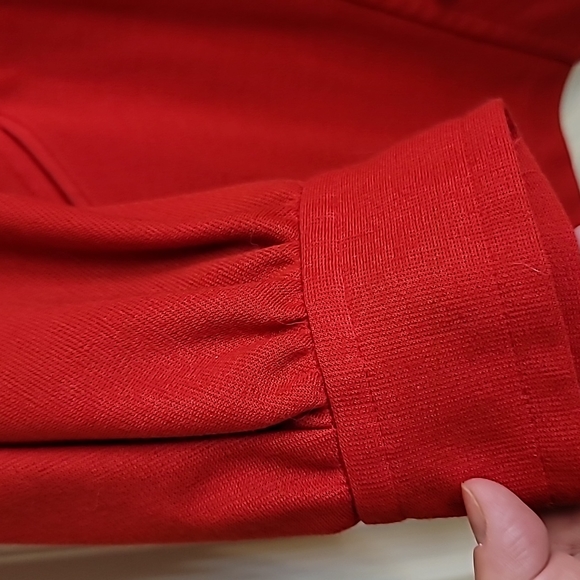 Robbie Bee Sport button-up wool/poly made in the USA red size 10 - Picture 5 of 6